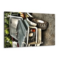 Canvas schilderij Auto | Grijs, Groen | 140x90cm 1Luik