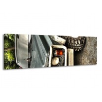 Canvas schilderij Auto | Grijs, Groen | 170x50cm 3Luik