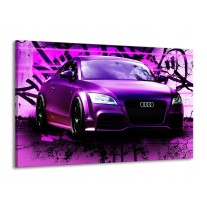 Canvas schilderij Audi | Paars, Zwart, Wit | 140x90cm 1Luik
