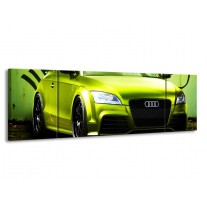 Canvas schilderij Audi | Groen, Zwart | 170x50cm 3Luik