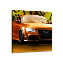 Canvas schilderij Audi | Bruin, Groen, Zwart | 50x50cm 1Luik