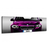 Canvas schilderij BMW | Paars, Grijs | 170x50cm 3Luik