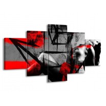 Glas schilderij Lichaam | Rood, Grijs, Zwart | 150x80cm 5Luik