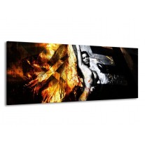 Canvas schilderij Lichaam | Goud, Zwart, Grijs | 145x58cm 1Luik