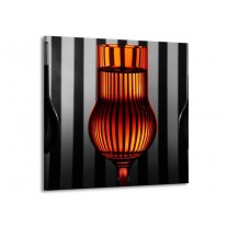 Canvas schilderij Glas | Oranje, Zwart, Grijs | 50x50cm 1Luik