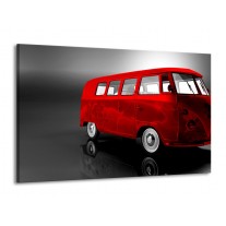 Canvas schilderij Auto | Rood, Zwart, Grijs | 140x90cm 1Luik