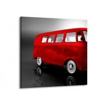 Canvas schilderij Auto | Rood, Zwart, Grijs | 70x70cm 1Luik