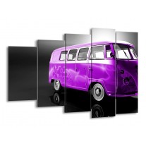 Glas schilderij Auto | Paars, Zwart, Grijs | 150x100cm 5Luik