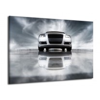 Canvas schilderij Audi | Wit, Grijs, Zwart | 70x50cm 1Luik