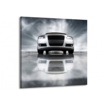 Canvas schilderij Audi | Wit, Grijs, Zwart | 70x70cm 1Luik
