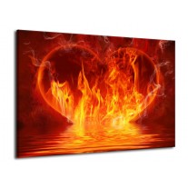 Glas schilderij Abstract | Oranje, Bruin, Zwart | 70x50cm 1Luik