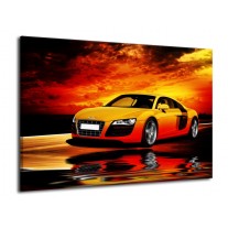 Canvas schilderij Audi | Oranje, Zwart, Geel | 70x50cm 1Luik