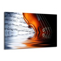 Canvas schilderij Instrument | Wit, Bruin, Zwart | 140x90cm 1Luik