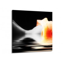 Canvas schilderij Lichaam | Oranje, Wit, Zwart | 50x50cm 1Luik