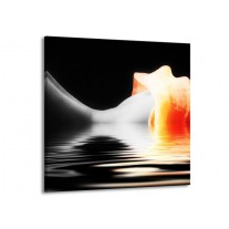 Canvas schilderij Lichaam | Oranje, Wit, Zwart | 70x70cm 1Luik