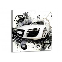 Canvas schilderij Audi | Wit, Zwart, Grijs | 50x50cm 1Luik