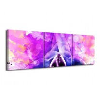 Glas schilderij Lichaam | Paars, Wit | 120x40cm 3Luik