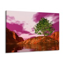 Glas schilderij Natuur | Groen, Paars, Roze | 100x70cm 1Luik