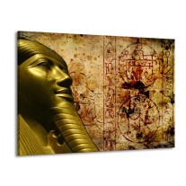 Glas schilderij Egypte | Bruin, Goud, Grijs | 100x70cm 1Luik