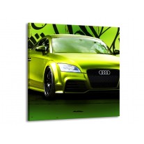 Glas schilderij Audi | Groen, Zwart | 70x70cm 1Luik