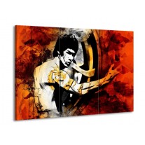 Canvas schilderij Sport | Rood, Geel, Zwart | 90x60cm 3Luik