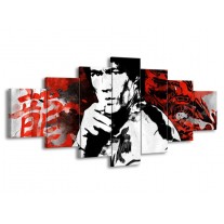 Canvas schilderij Sport | Rood, Zwart, Wit | 210x100cm 7Luik