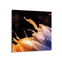Glas schilderij Tulp | Geel, Bruin, Zwart | 70x70cm 1Luik