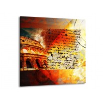 Glas schilderij Rome | Rood, Geel, Oranje | 70x70cm 1Luik