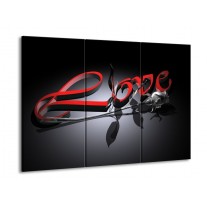 Glas schilderij Design | Rood, Grijs, Zwart | 90x60cm 3Luik