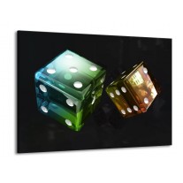 Glas schilderij Modern | Groen, Blauw, Zwart | 100x70cm 1Luik