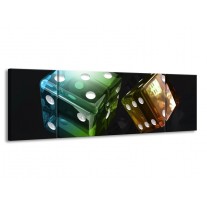 Glas schilderij Modern | Groen, Blauw, Zwart | 170x50cm 3Luik