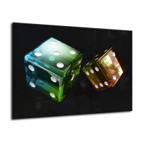 Glas schilderij Modern | Groen, Blauw, Zwart | 70x50cm 1Luik