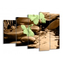Glas schilderij Orchidee | Bruin, Groen | 150x100cm 5Luik