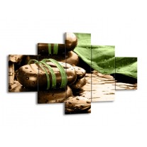 Glas schilderij Spa | Bruin, Groen | 125x70cm 5Luik