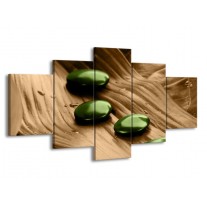 Glas schilderij Spa | Bruin, Groen | 150x80cm 5Luik