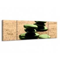 Glas schilderij Spa | Groen, Bruin | 170x50cm 3Luik