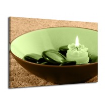 Glas schilderij Spa | Bruin, Groen | 70x50cm 1Luik