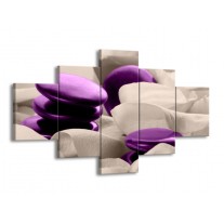 Glas schilderij Spa | Paars, Grijs | 125x70cm 5Luik