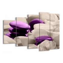Glas schilderij Spa | Paars, Grijs | 150x100cm 5Luik