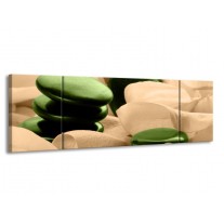Glas schilderij Spa | Groen, Bruin | 170x50cm 3Luik