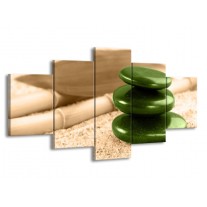 Glas schilderij Spa | Groen, Bruin | 150x80cm 5Luik