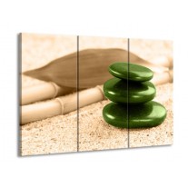 Glas schilderij Spa | Groen, Bruin | 90x60cm 3Luik