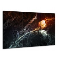 Glas schilderij Tulp | Grijs, Geel | 165x100cm 3Luik