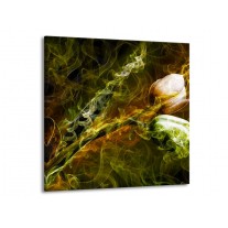 Glas schilderij Tulp | Groen, Geel | 50x50cm 1Luik