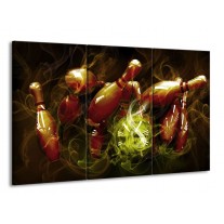 Glas schilderij Spel | Bruin, Groen | 165x100cm 3Luik