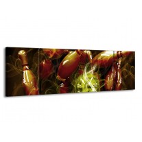 Glas schilderij Spel | Bruin, Groen | 170x50cm 3Luik