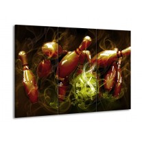 Glas schilderij Spel | Bruin, Groen | 90x60cm 3Luik