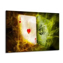 Glas schilderij Spel | Rood, Groen, Geel | 100x70cm 1Luik