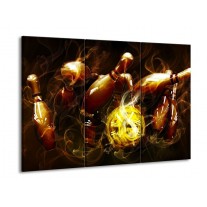 Glas schilderij Spel | Bruin, Geel, Zwart | 90x60cm 3Luik