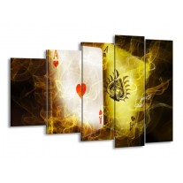 Glas schilderij Spel | Geel, Wit, Groen | 150x100cm 5Luik